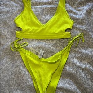 Aerie Neon Yellow Bikini Set